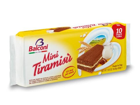 BALCONI mini Tiramisu/ 15 pack/300g/$33.70 (56 cases/pallet)