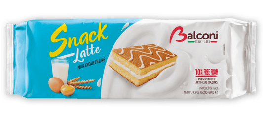 BALCONI Snack Latte/ 280g/15 pack/ $29.00 (56 cases/pallet)