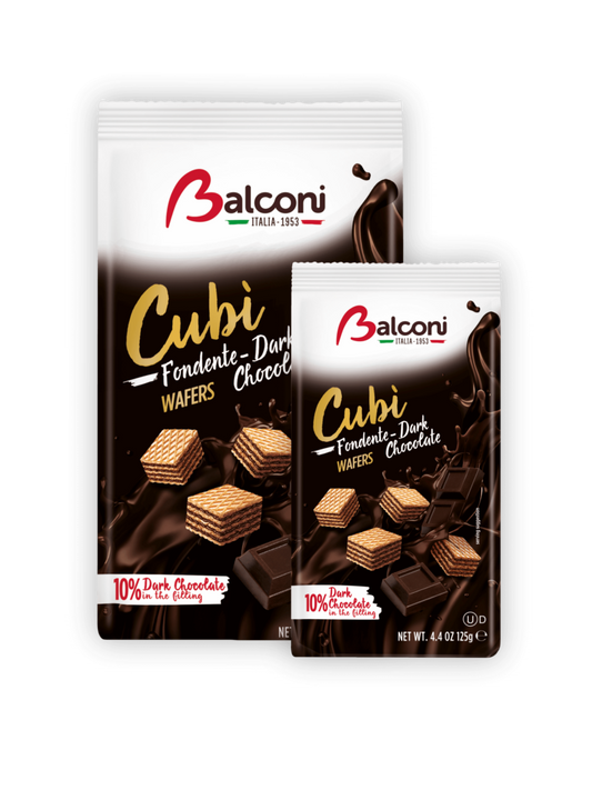 COMING SOON  BALCONI Wafer Cubi Dark Chocolate/ 10 pack-250g/ 18 pack- 125g: $24.35 both